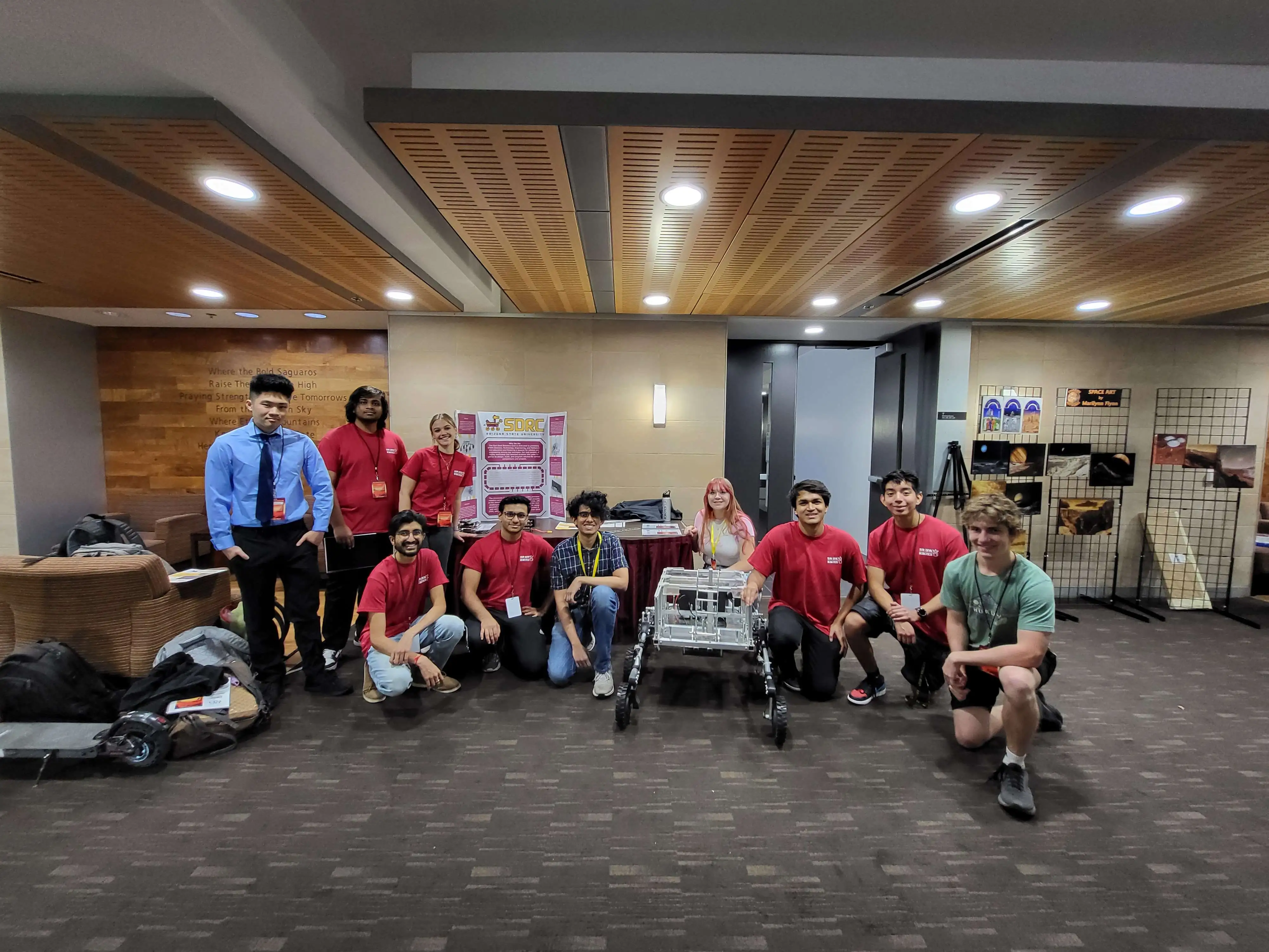 Image of me (blue shirt) and fellow Sun Devil Robotics Club leaders and members