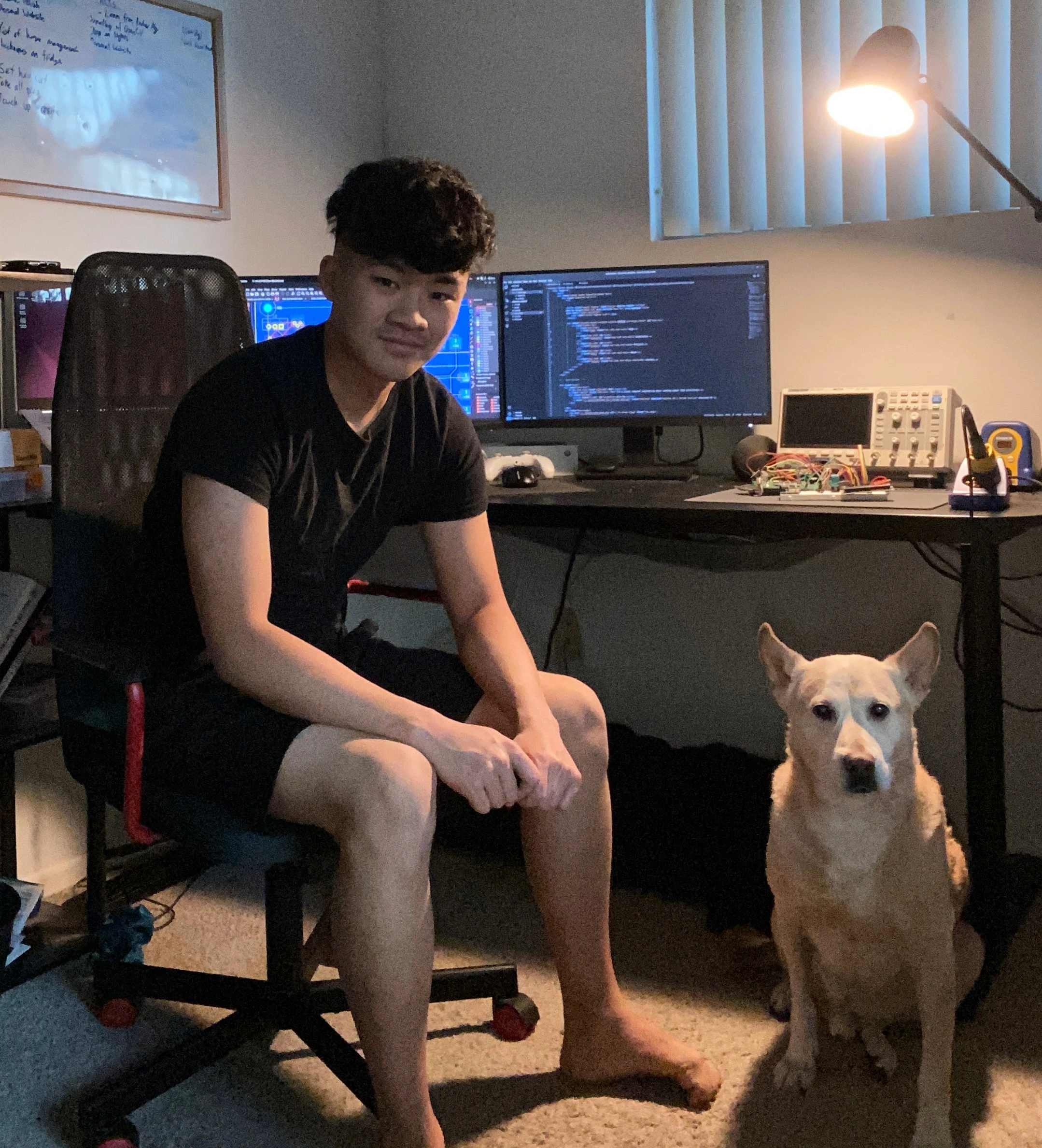 Picture of myself and my dog Todo